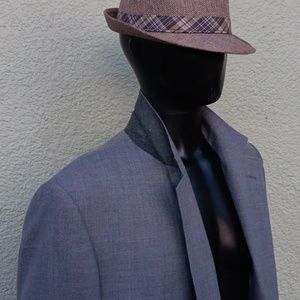 STRATUM MEN'S VINTAGE GREY (2)  BUTTON LUXURY BLAZER W/GOLD BUTTON ACCENTS